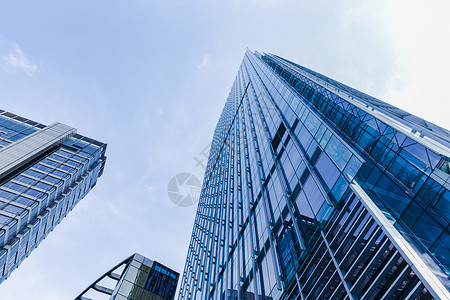 科技分形线条上海现代建筑商场大厦背景