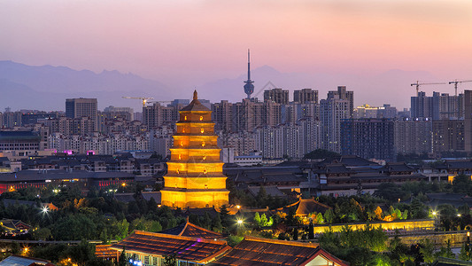 大雁塔5A景区西安港高清图片