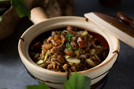 豌豆腊肉饭腊肉煲仔饭背景