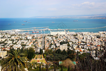 以色列海法巴哈伊空中花园高清图片