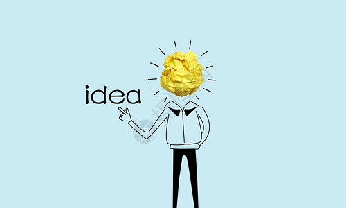 黄色小人创意想法灵感设计图片
