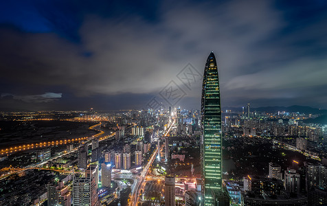 街灯夜景深圳夜景城市建筑风光背景