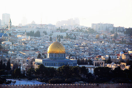 耶路撒冷圣殿山圆顶清真寺背景
