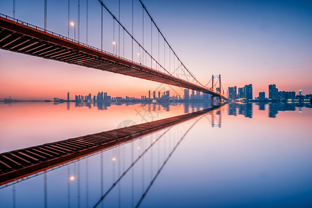 镜子的素材武汉风光夜景鹦鹉洲长江大桥背景