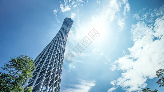广州塔建筑苍穹高清图片
