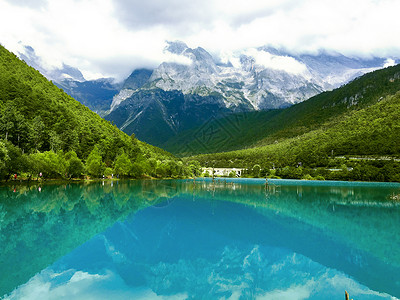 美丽山河玉龙雪山风光美景背景