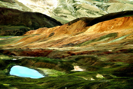 西藏阿里无人区湖泊图片