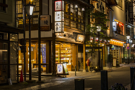 日本老街日本街景背景
