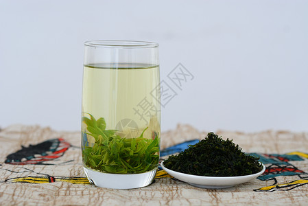 青山绿水茶茶叶背景