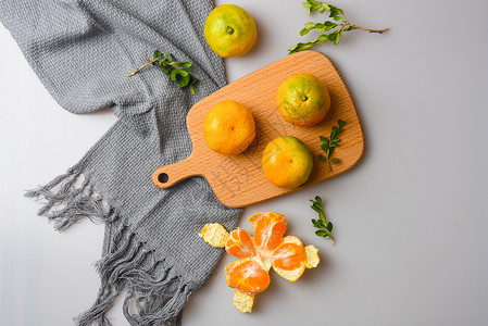 水果系列橘子水果橘子静物背景