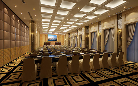 酒店大型会议室背景图片