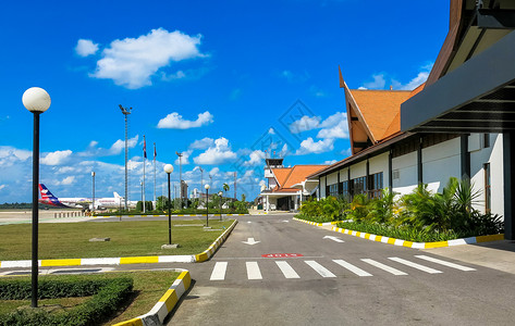 柬埔寨机场背景图片