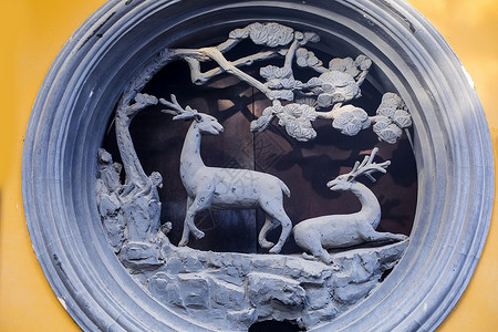 中国元素砖雕艺术高清图片