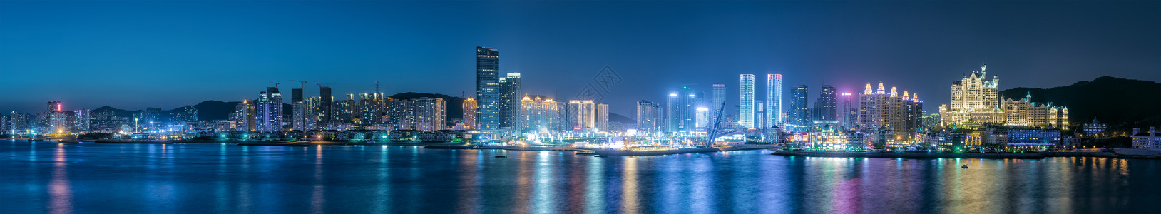 广场夜景城市建筑风光背景