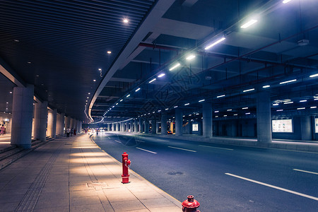 广州实拍素材城市隧道背景