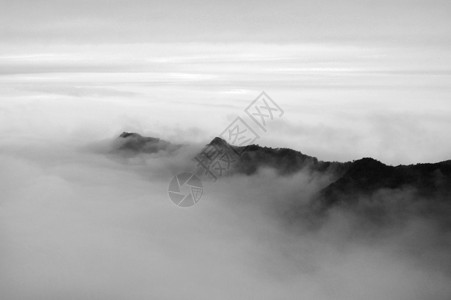 梵净山蘑菇石贵州铜仁梵净山水墨画风景照背景