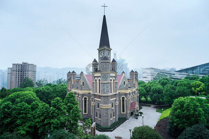 重庆中央公园教堂建筑图片