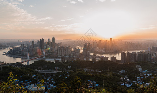 重庆城市中心日落风光图片