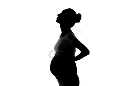 孕妇剪影大肚子怀胎高清图片