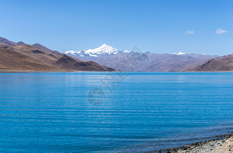 蓝色湖景观西藏羊卓雍措湖风光背景