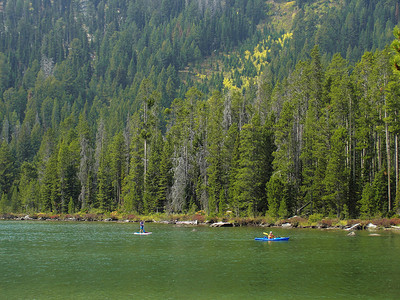 公园小船美国国家公园的美景背景