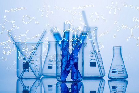 化学实验室背景化学玻璃仪器设计图片