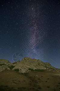 新疆阿尔泰山银河夜景高清图片