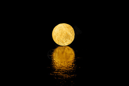 过满月唯美月球灯背景