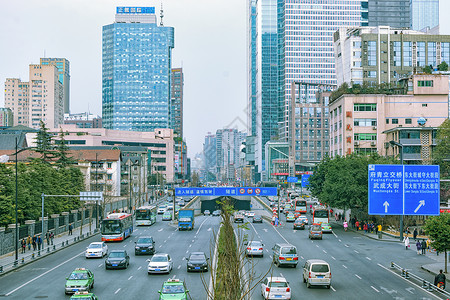 商业内街成都春熙路背景