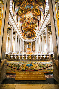欧式宫廷油画豪华的欧式建筑内部背景