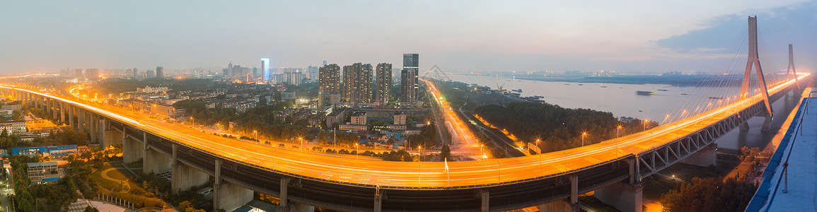 武汉天兴洲大桥夜景背景