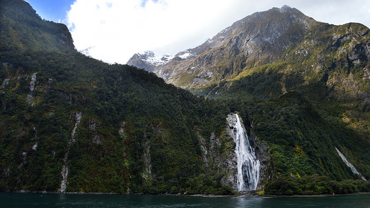 新西兰milford峡湾背景图片