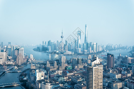 白河湾上海城市景观背景