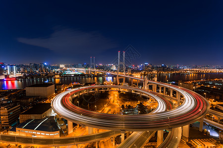 上海魔都南浦大桥夜景背景图片
