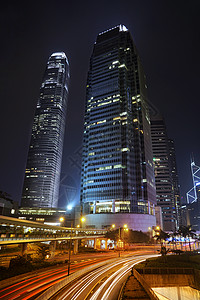 动慢大楼素材香港夜景车轨背景