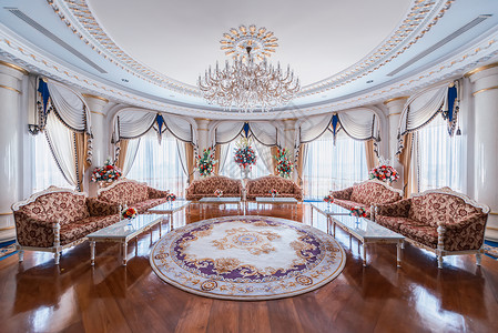 古典环形花纹欧式室内背景
