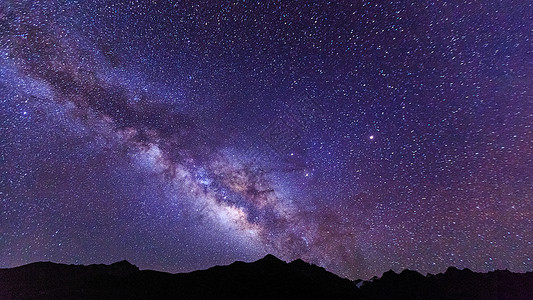 深蓝夜空旅游胜地美丽的星空风光背景