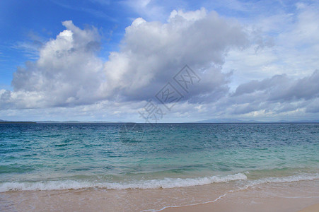 菲律宾白沙滩海滩唯美风景照背景图片