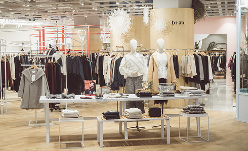 横版设计素材男装女装商场店铺展示背景