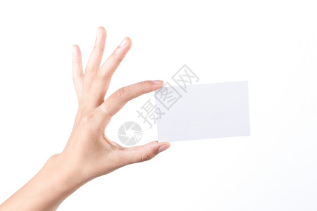 手的白框素材手持白色卡片背景