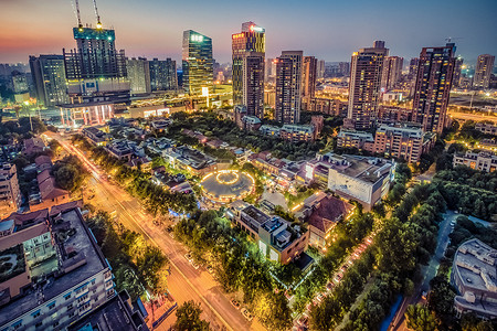 武汉城市夜景武汉天地背景图片