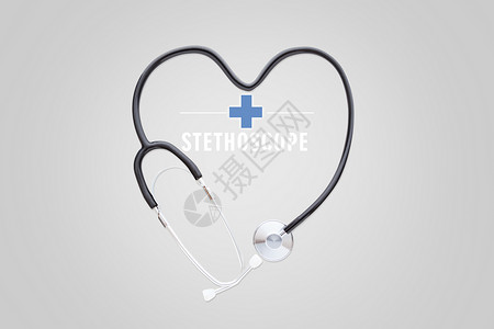 医疗康养爱心医疗听诊器设计图片