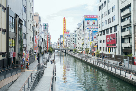 大阪商业街背景图片