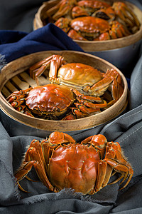 3d菜谱素材螃蟹背景