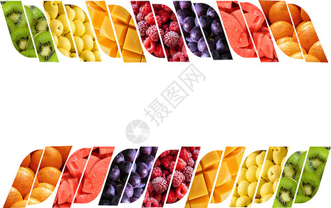 形状拼图缤纷水果设计图片
