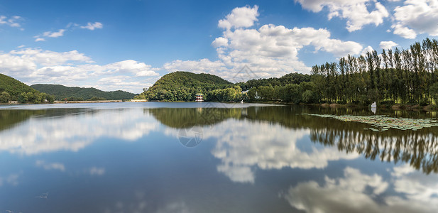 辽宁本溪湖泊全景图背景