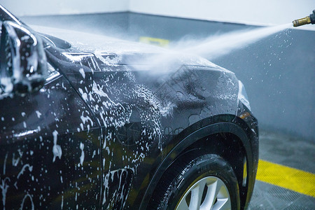 洗车工汽车美容洗车背景