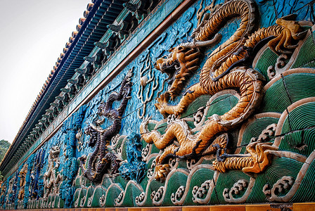 北京故宫旅游北京故宫紫禁城九龙壁背景