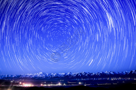 星门青海大坂山星轨背景