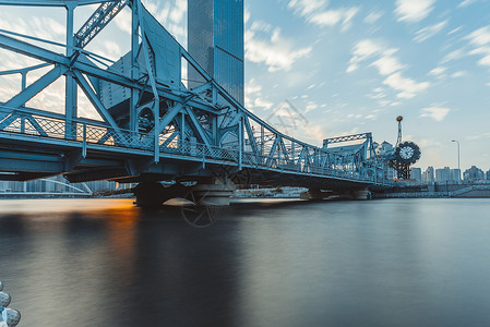 天津解放桥钢构建筑高清图片